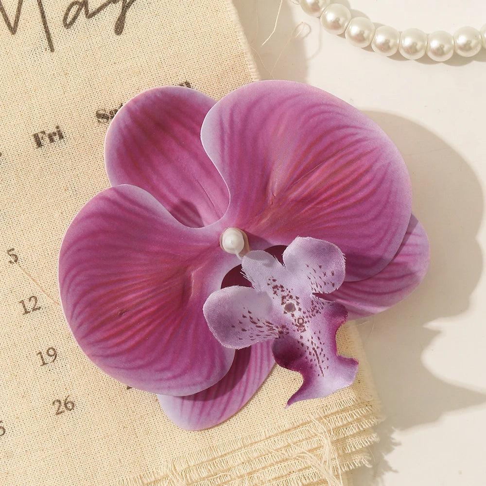 fleurs artificielles orchidées clips décoration mariage intérieur composition florale maison