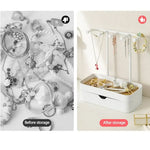 présentoir bijoux moderne boîtes rangement noir blanc texture bois