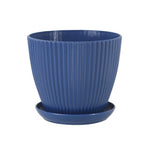 pot fleurs plastique plateau rayures verticales moderne plante intérieur