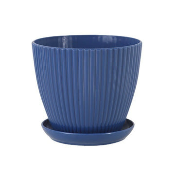 pot fleurs plastique plateau rayures verticales moderne plante intérieur