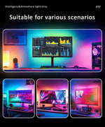ruban led multicolore pc gaming synchronisation écran 24 27 32 34 pouces clip usb
