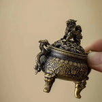 brûleur encens bronze spiderweb vintage censers couvercles pince cense setintérieur salon aromathérapie
