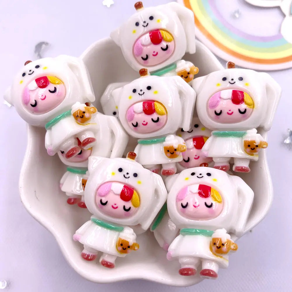 figurines animées colorées cartoon personnages accessoires coronnes chapeaux sacs ornement scrapbooking bricolage