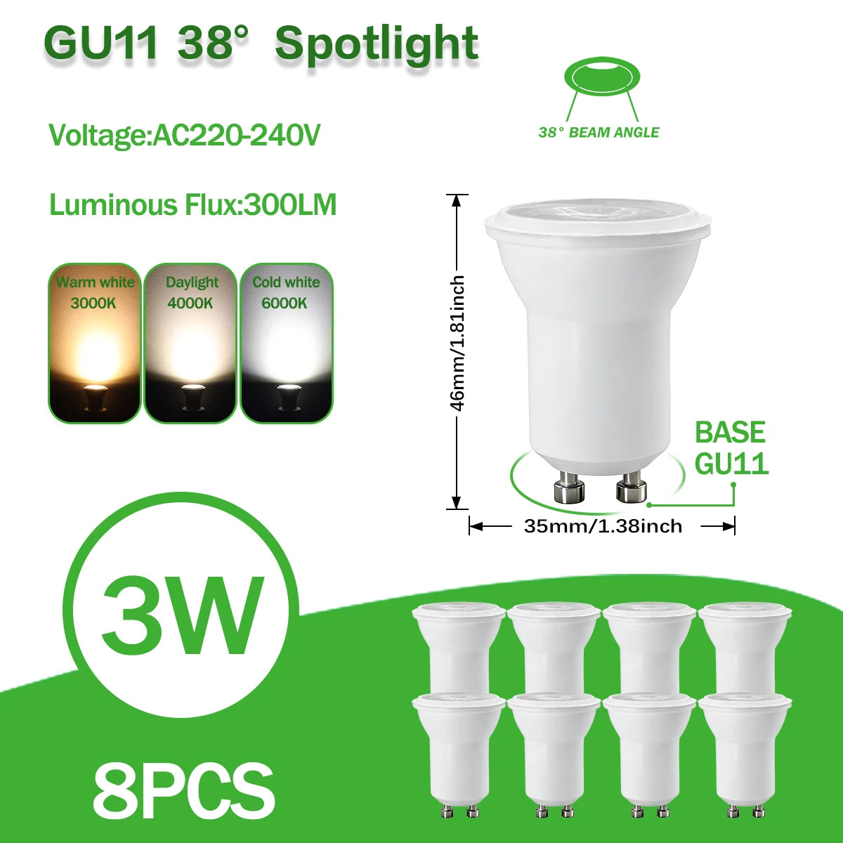 lot ampoules led spot gu11 gu4 blanc éclairage intérieur moderne maison