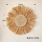 décoration murale bois boho franges colorées naturel moderne minimalisme chambre salon entrée