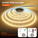 ruban led flexible 120led/m 220v 3000k 4000k 6000k adhésif salon moderne