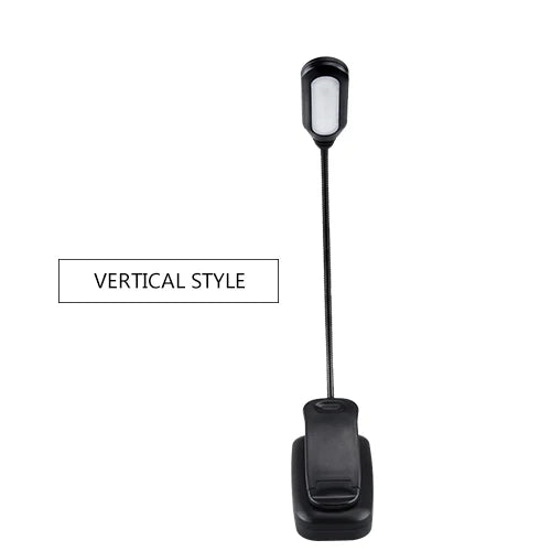 lampe lecture portable led pince noir moderne étudiant sans fil rechargeable chambre