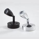 lampe table led 12v noir argent contemporaine réglable interrupteur aluminium mat
