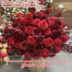 Décoration murale arche fleurs artificielles rouge moderne mariage anniversaire événementiauxextérieur