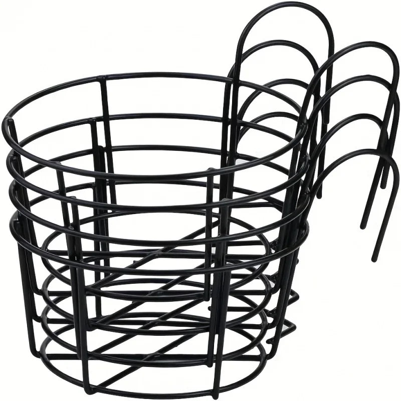paniers suspendus métal noir minimaliste modernes jardinières balcon jardin décoration intérieure anneaux métalliques