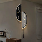 horloge murale moderne minimaliste aiguille quartz contemporain fixations murales salon silencieuse LED
