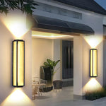 applique murale extérieure moderne led noir doré acier inoxydable étanche entrée porche