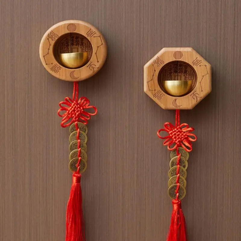 boulier porte artisanal motifs chinois gravés bois naturel doré rouge decoration murale entrée chambre