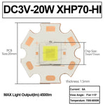 diodes led 3v 6v 12v 2000lm 4500lm blanc froid 7000k 6000k 7x7mm modernes 3a