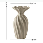 vase moderne céramique blanc rayures horizontales opacité fait main décoration maison