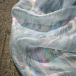 tissu polyester teint marbré effet miroir moderne rose pâle gris clair violet blanc