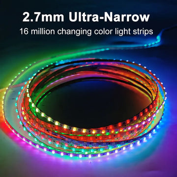 ruban led multicolore 160 leds ws2812 adhésif flexible moderne 5v 12v