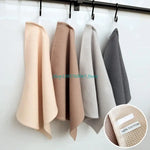 serviettes cuisine 100% coton gris beige bleu texture relief moderne crochets