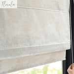 rideau moderne minimaliste beige clair texture florale opacité chaînette polyester chambre