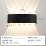 lampes murales led modernes noires étanches ip65 extérieures intérieures 2w 4w 6w 8w 10w