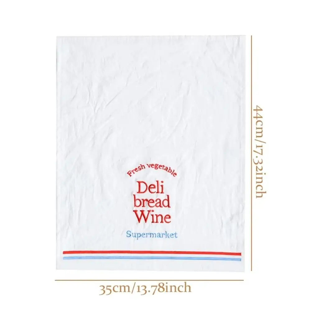 serviette classique imprimée légumes vin supermarché blanc verte rouge coton cuisine