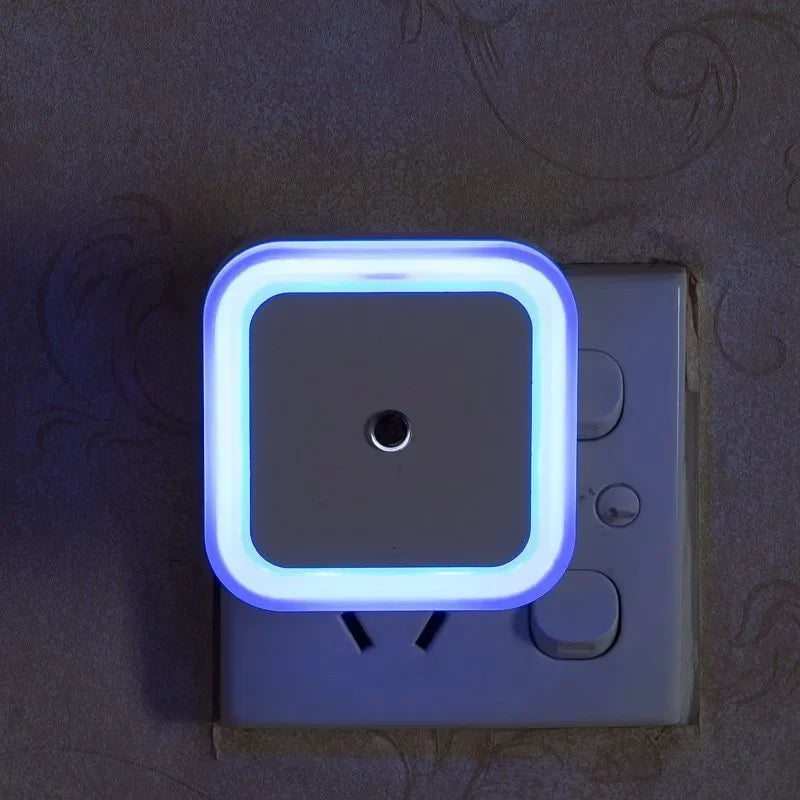 veilleuse led nuit blanc bleu orange rose rectangulaire moderne minimaliste adhésive adaptateur secteur