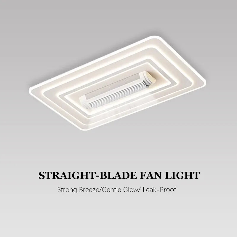 ventilateur led blanc moderne minimaliste reversible couleurs télécommande silencieux chambre salon