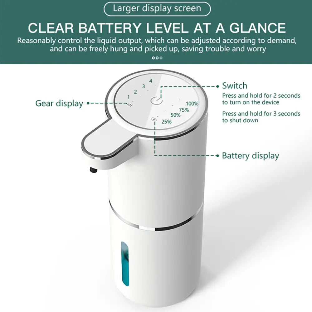 distributeur automatique savon noir blanc rechargeable tactile moderne minimaliste