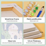 toile peinture numeros kit peinture acrylique carte decorative ananas cocktail fruits zèbre lunettes soleil