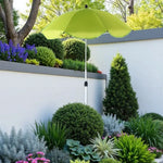 parasol télescopique réglable fibre végétale 65cm moderne noir bleu rose rouge vert orange violet