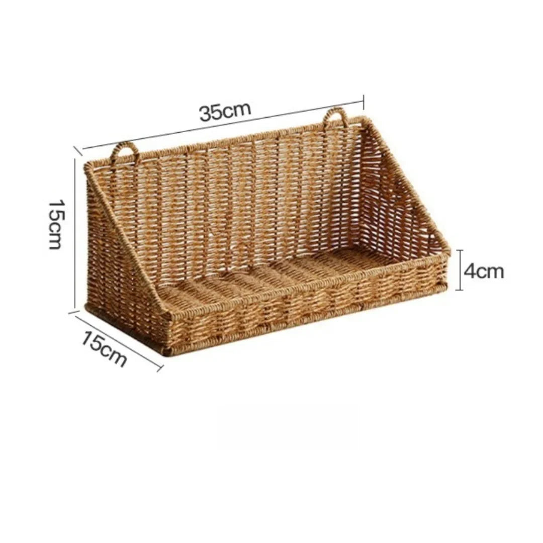 paniers tressés naturels panier suspendu mural rangement fruits légumes crochet scandinave pliable respectueux environnement.storage