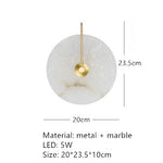 applique murale moderne marbre doré éclairage blanc chambre salon entrée étude 3000K 5000K fixée