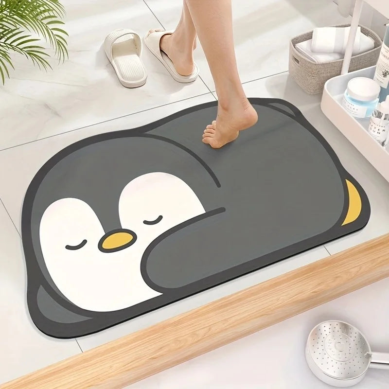 tapis sol salle bain absorbant motif animal cartoon porte entrée maison enfant