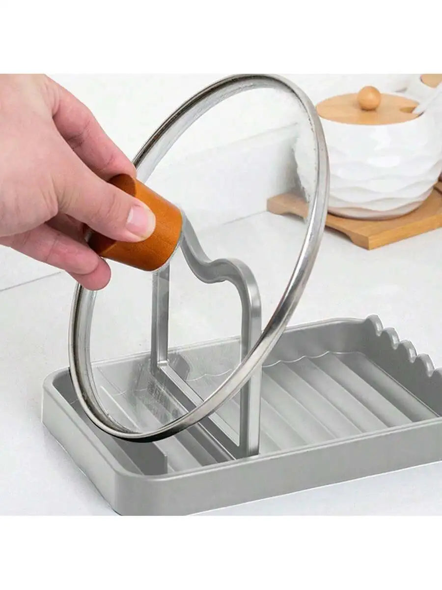 porte couverts adhésifs moderne couverts cuillère spatule marron clair gris noir cuisine anti déversement