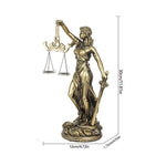 statue justice dorée sculptural maison livres lampes classique détaillée motifs décoratifs base