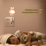 veilleuses nuit animées ours lapin télécommande usb blanc rose moderne enfants chambre