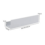 étagère murale blanche aluminium laquée moderne vis fixations 30 40 50 cm