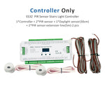 contrôleur d'éclairage escalier détecteur mouvement PIR blanc led strip moderne 12VDC câble affichage oled