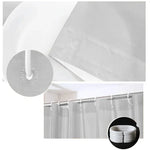 rideau douche gris clair uni moderne 180x180cm toilette éva opaque