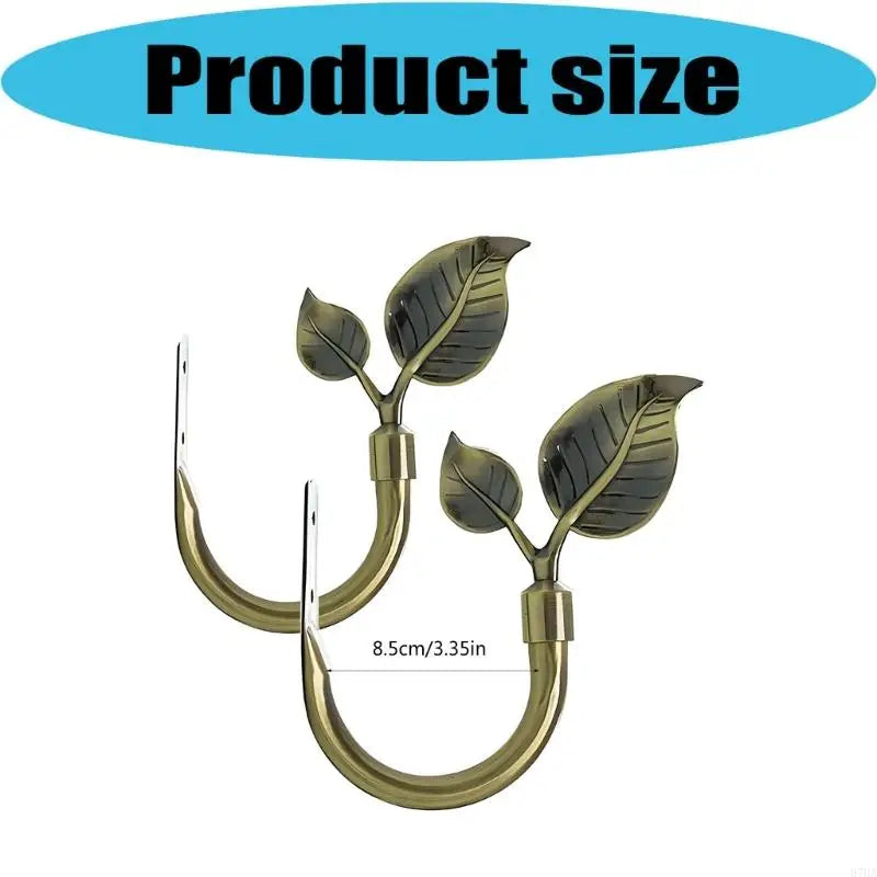 boucles rideaux moderne élégantes feuilles stylisées argenté doré coton 8.5cm opaques