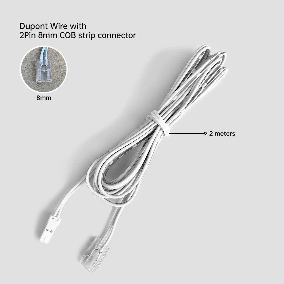 câble extension dupont connecteur cob 24v blanc moderne 2m 5mm 8mm 10mm lisse certification