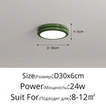 plafonnier led moderne blanc vert rouge noir 24w 30x6cm opacité