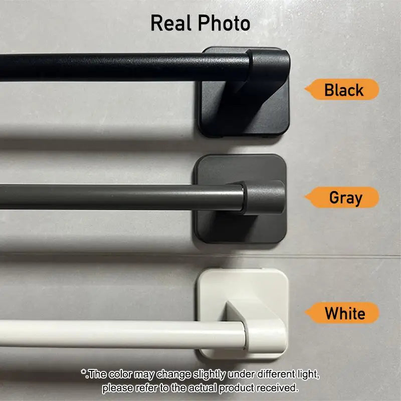 porte serviettes mural adhésif noir gris blanc lisse moderne sans perçage