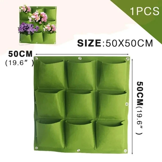 porte plantes mural vert texture feutre moderne fixations grilles plantes succulentes deco maison