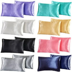 housse coussin satinée bleu marine moderne pièces literie polyester opaque fixations