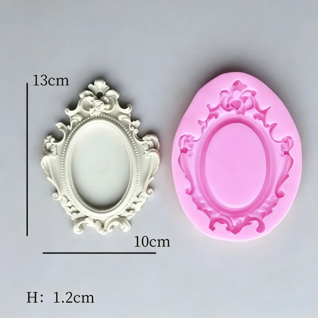 moule silicone plâtre plateau bijoux ciment décoration maison dentelle vintage shabby chic baroque