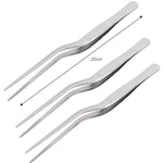 pinces épiler acier inoxydable argentées modernes 14cm 16cm 20cm trois pièces ustensiles cuisine