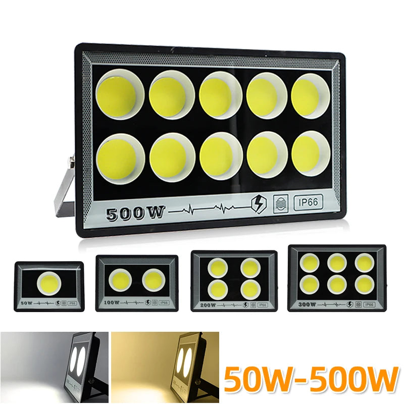 projecteur led 200w 400w 500w noir moderne ip66 extérieur jardin lampe brillante fixée mur