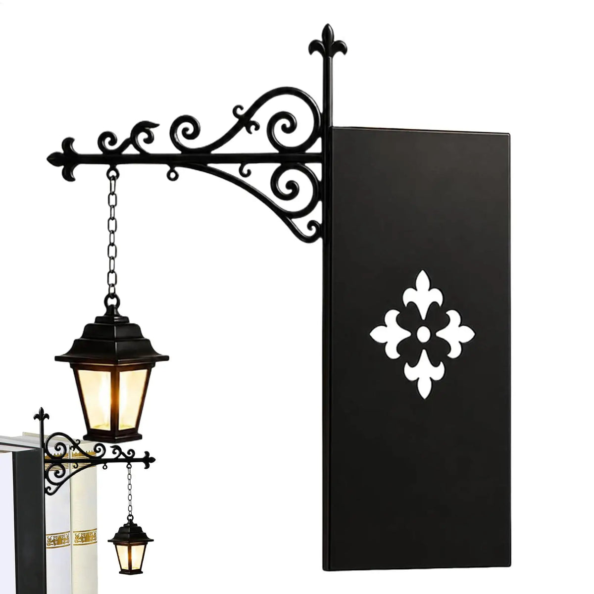 lanterne vintage décoration murale ancien motif floral éclairage led lumière chaude décoration intérieure ornement