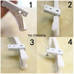 rideau glissière blanc moderne clips top clamping 1m 2m 3m